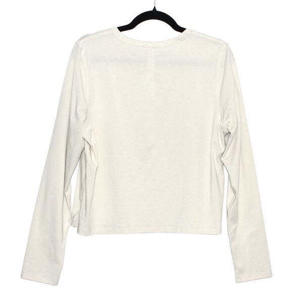 Lululemon Classic-Fit Cotton-Blend Long-Sleeve Shirt Bone White Size 10 - Picture 5 of 10